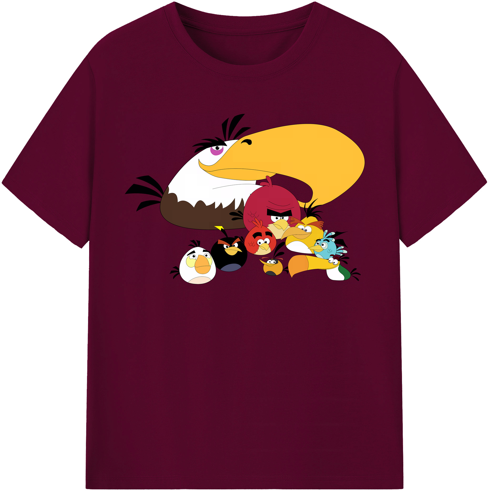 （画像用） Angry Birds アングリーバード レディースカジュアルプリントTシャツ（綿100％）